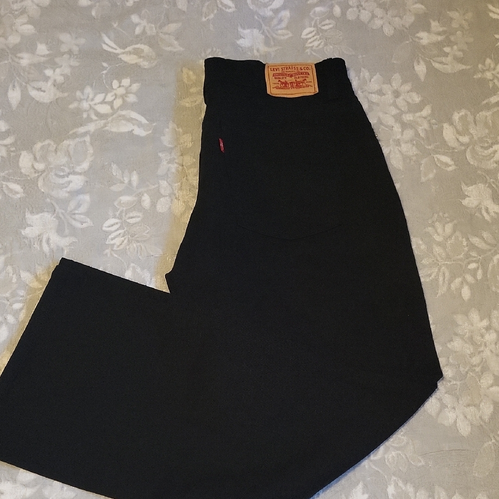 Levi's Relaxed Fit Black Jeans with Red Label